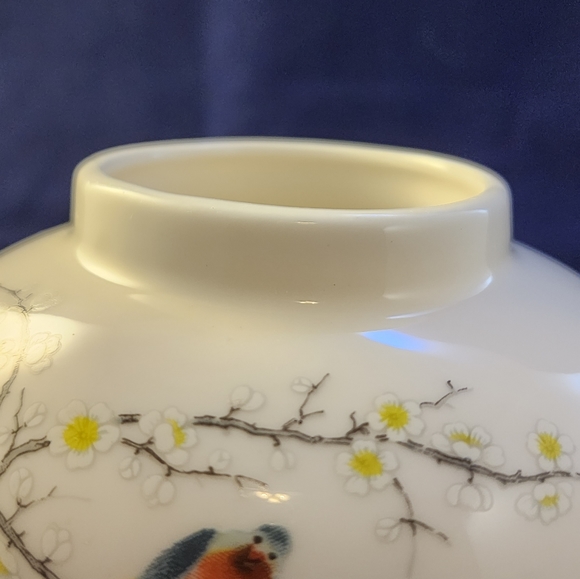 Vtg Jay Fine China Lidded Ginger Jar Japan 8" Exotic Birds - Picture 10 of 12